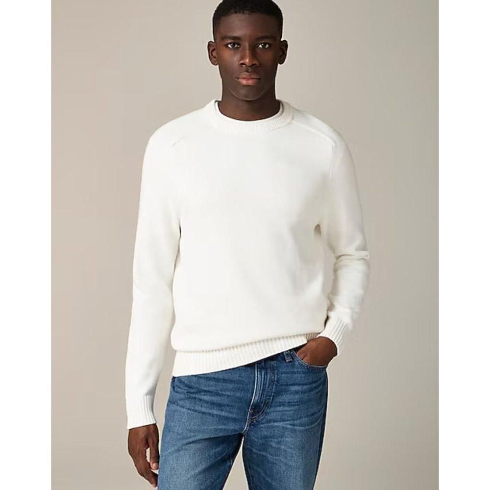 J.Crew Men's Heritage Cotton Crewneck Sweater Best Seller Sz M BI841